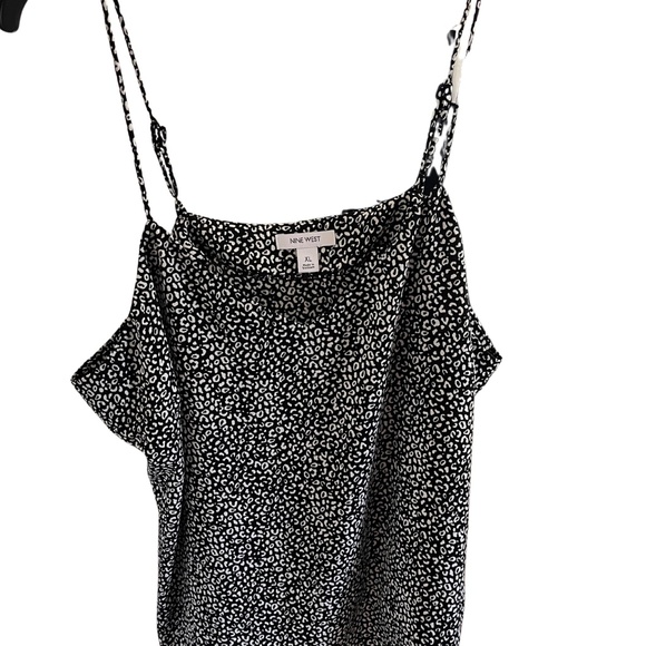 🐆 Nine West Leopard Print Tank 🖤🤍 - Picture 1 of 9